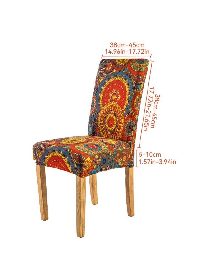 Printed Elastic Chair Cover Restaurant High-end Dining Chair Cover Household Non-slip Wear-resistant Stool Cover Anti-cat Scratch